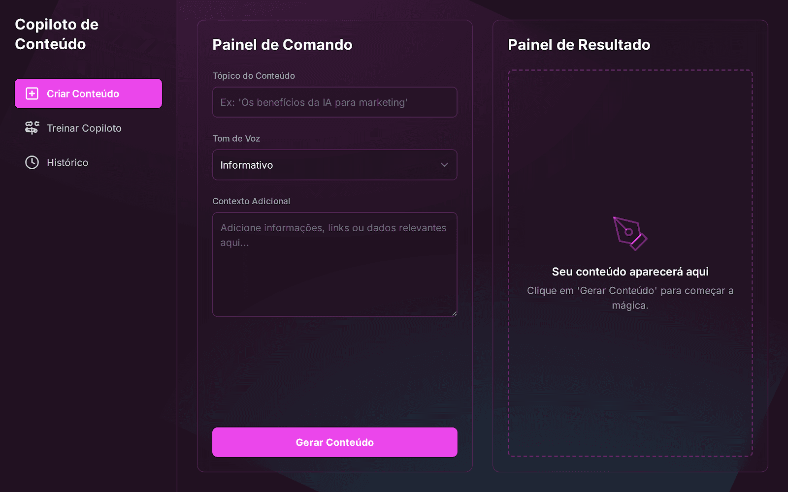 Protótipo do Copiloto de Conteúdo